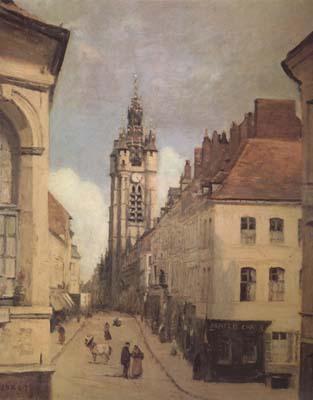 Jean Baptiste Camille  Corot Le beffroi de Douai (mk11) oil painting picture